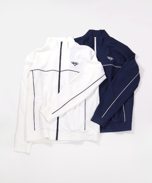 Picone CLUB（ピッコーネクラブ）の「【メンズ】UVパイピングブルゾン（ブルゾン・メンズ・ホワイト/ネイビー・LL/L/M）」の14枚目の写真