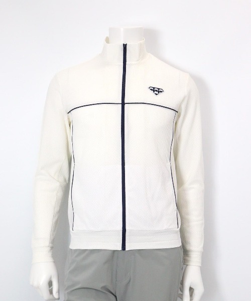 Picone CLUB（ピッコーネクラブ）の「【メンズ】UVパイピングブルゾン（ブルゾン・メンズ・ホワイト/ネイビー・LL/L/M）」の3枚目の写真