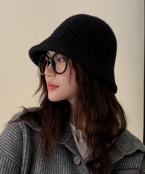 VIBGYOR（ヴィブジョー）の「pur chouchou/ニット バケットハット P4436（ハット・レディース・アイボリー/ブラック・FREE）」の4枚目の写真