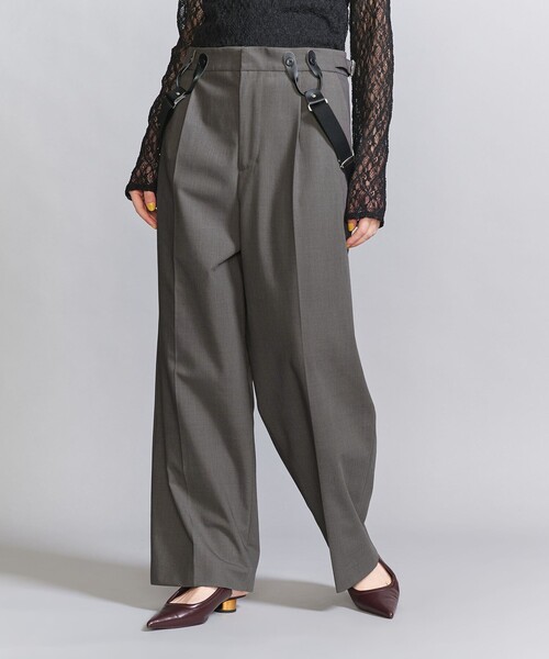 BEAUTY&YOUTH UNITED ARROWS(ビューティーアンドユースユナイテッドアローズ)の「サスペンダー ストレートパンツ -2WAY-(スラックス・レディース・ダークグレー/ベージュ・S/M)」の3枚目の写真