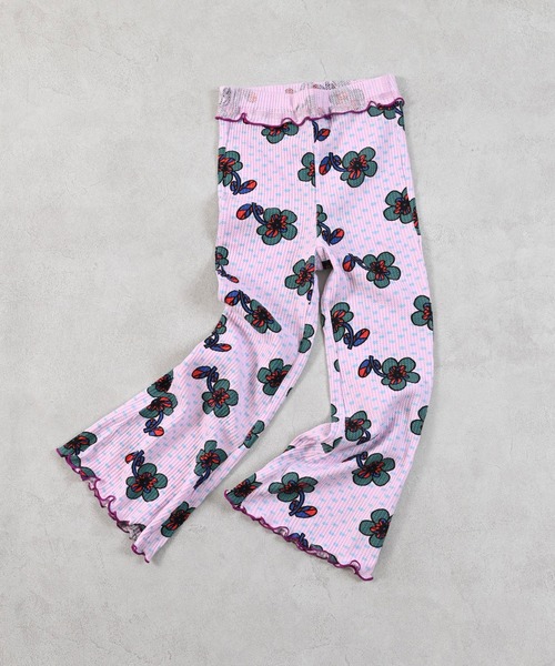 MARKEY'S（マーキーズ）の「総柄ワッフルフレアーパンツ（その他パンツ・キッズ・ピンク/ブラウン/ライトグリーン/ブラック・80/90/100/110/120/130/140/150）」の4枚目の写真