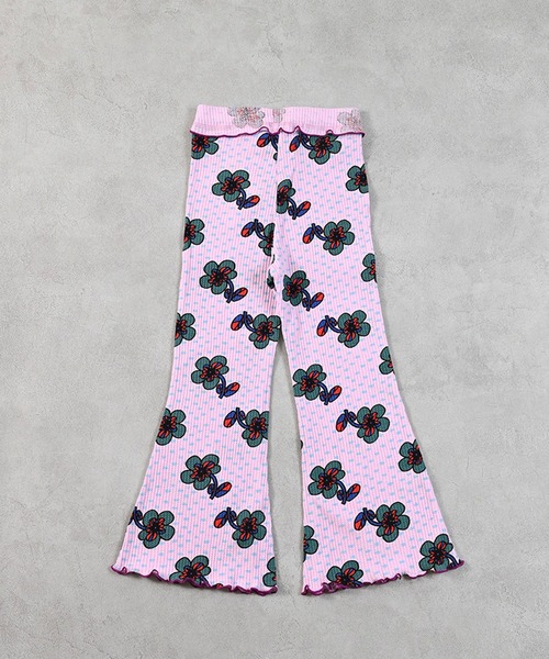 MARKEY'S（マーキーズ）の「総柄ワッフルフレアーパンツ（その他パンツ・キッズ・ピンク/ブラウン/ライトグリーン/ブラック・80/90/100/110/120/130/140/150）」の5枚目の写真