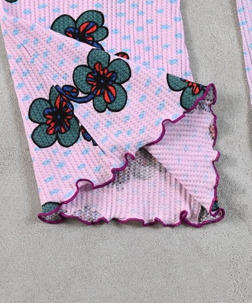 MARKEY'S（マーキーズ）の「総柄ワッフルフレアーパンツ（その他パンツ・キッズ・ピンク/ブラウン/ライトグリーン/ブラック・80/90/100/110/120/130/140/150）」の6枚目の写真