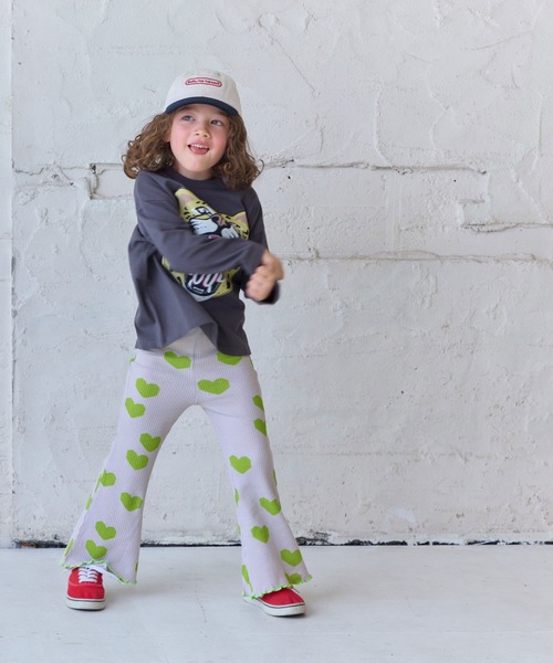 MARKEY'S（マーキーズ）の「総柄ワッフルフレアーパンツ（その他パンツ・キッズ・ピンク/ブラウン/ライトグリーン/ブラック・80/90/100/110/120/130/140/150）」の8枚目の写真