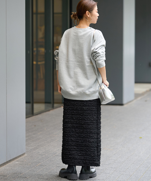 JOURNAL STANDARD relume（ジャーナルスタンダード　レリューム）の「《追加》シャーリングジャガードスカート（スカート・レディース・ブラック・FREE）」の8枚目の写真