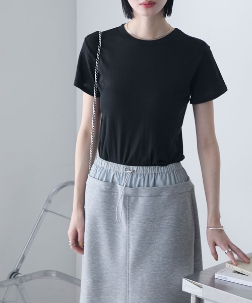 MILLER(ミラー)の「【forksy.】【Robert P. Miller】ロバート ピー ミラー シアー コンパクト クルーネックTシャツ(Tシャツ/カットソー・レディース・シャーベット/オフホワイト/ライトグリーン/ブラック・FREE)」の19枚目の写真