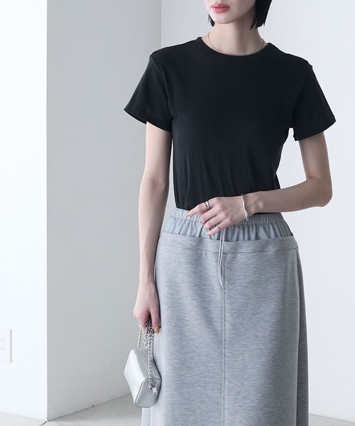 MILLER(ミラー)の「【forksy.】【Robert P. Miller】ロバート ピー ミラー シアー コンパクト クルーネックTシャツ(Tシャツ/カットソー・レディース・シャーベット/オフホワイト/ライトグリーン/ブラック・FREE)」の20枚目の写真