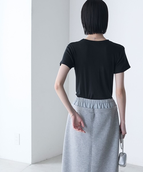 MILLER(ミラー)の「【forksy.】【Robert P. Miller】ロバート ピー ミラー シアー コンパクト クルーネックTシャツ(Tシャツ/カットソー・レディース・シャーベット/オフホワイト/ライトグリーン/ブラック・FREE)」の22枚目の写真