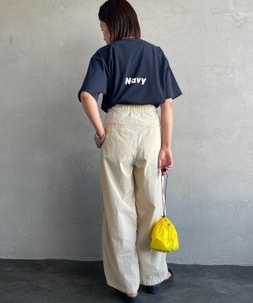 FUNG（ファング）の「[FUNG/ファング] MAYBE カットオフプリントTシャツ（Tシャツ/カットソー・レディース・ネイビー・M）」の5枚目の写真
