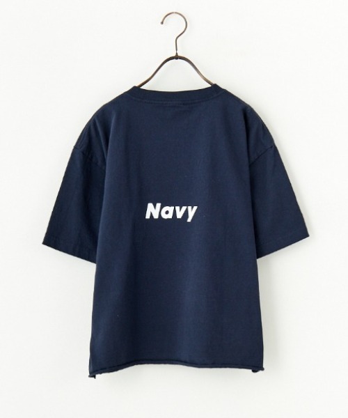 FUNG（ファング）の「[FUNG/ファング] MAYBE カットオフプリントTシャツ（Tシャツ/カットソー・レディース・ネイビー・M）」の13枚目の写真