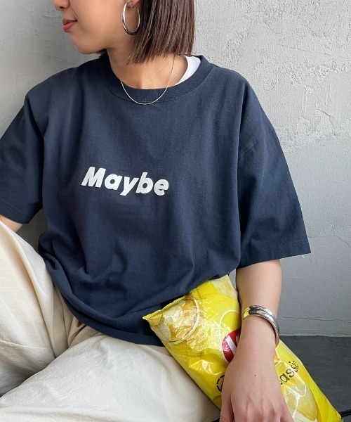 FUNG（ファング）の「[FUNG/ファング] MAYBE カットオフプリントTシャツ（Tシャツ/カットソー・レディース・ネイビー・M）」の19枚目の写真