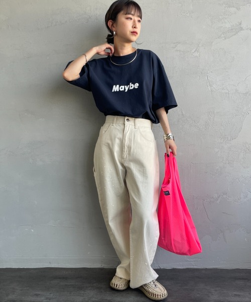 FUNG（ファング）の「[FUNG/ファング] MAYBE カットオフプリントTシャツ（Tシャツ/カットソー・レディース・ネイビー・M）」の20枚目の写真