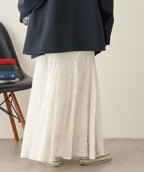 CIAOPANIC TYPY（チャオパニックティピー）の「レース・チェック柄マーメイドスカート（スカート・レディース・ホワイト/ブラック/イエロー・ONE SIZE）」の7枚目の写真