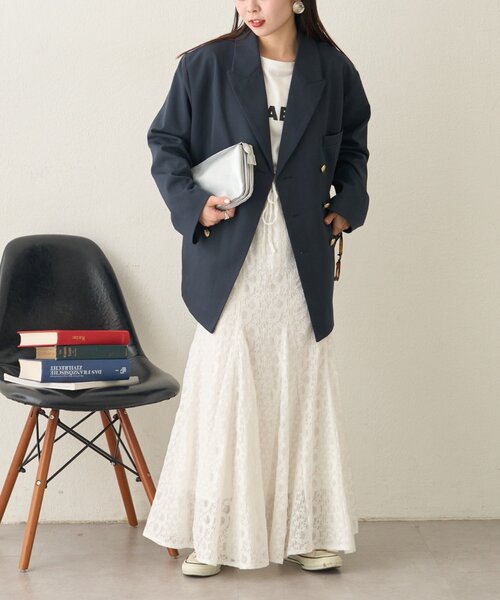 CIAOPANIC TYPY（チャオパニックティピー）の「レース・チェック柄マーメイドスカート（スカート・レディース・ホワイト/ブラック/イエロー・ONE SIZE）」の9枚目の写真