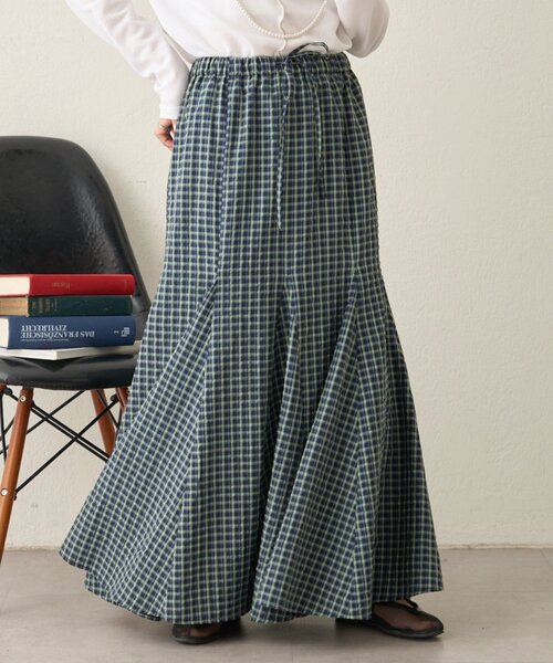 CIAOPANIC TYPY（チャオパニックティピー）の「レース・チェック柄マーメイドスカート（スカート・レディース・ホワイト/ブラック/イエロー・ONE SIZE）」の15枚目の写真