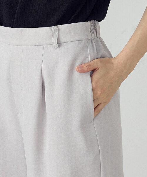 COMME CA MODELS(コムサモデルズ)の「【美しいベーシックパンツ】麻調ワイドパンツ(その他パンツ・レディース・ブラック/カーキ/オリーブ/ライトグレー・X-SMALL/SMALL/MEDIUM/LARGE/X-LARGE)」の11枚目の写真