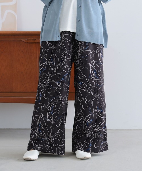 線画プリントイージーパンツ』（その他パンツ）｜n'OrLABEL（ノアール