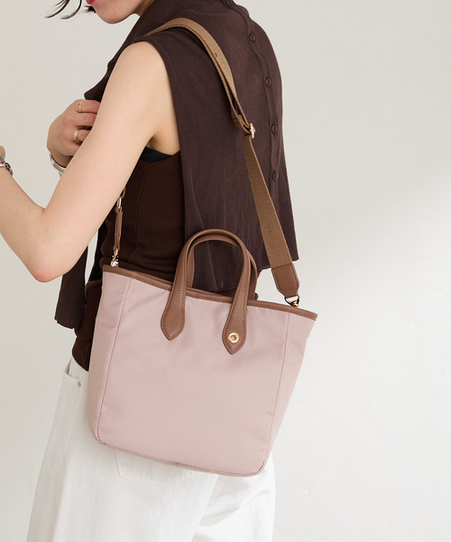 LE TALON（ルタロン）の「LE TALON ナイロンコンビ M TOTE（トートバッグ・レディース・ベージュ/ブラック・FREE）」の2枚目の写真