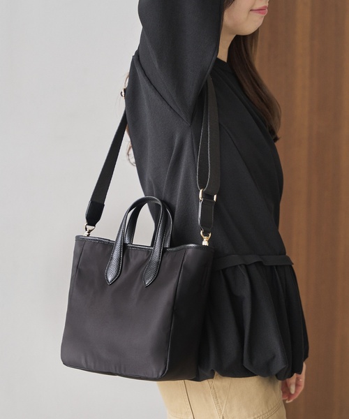 LE TALON（ルタロン）の「LE TALON ナイロンコンビ M TOTE（トートバッグ・レディース・ベージュ/ブラック・FREE）」の15枚目の写真