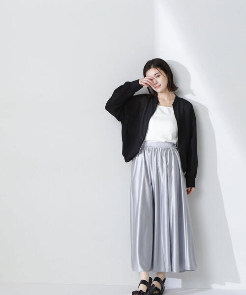 NATURAL BEAUTY BASIC（ナチュラルビューティーベーシック）の「◇【Oggi掲載】メッシュブルゾン（ブルゾン・レディース・ブラック/オフホワイト・FREE）」の12枚目の写真