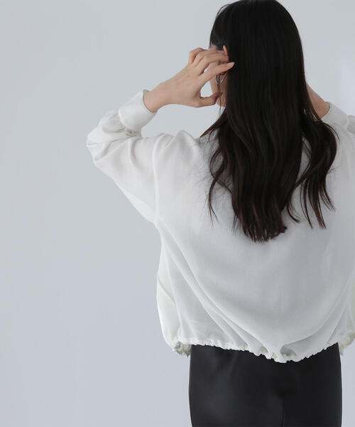 NATURAL BEAUTY BASIC（ナチュラルビューティーベーシック）の「◇【Oggi掲載】メッシュブルゾン（ブルゾン・レディース・ブラック/オフホワイト・FREE）」の18枚目の写真