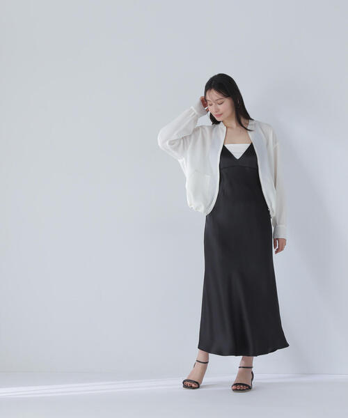 NATURAL BEAUTY BASIC（ナチュラルビューティーベーシック）の「◇【Oggi掲載】メッシュブルゾン（ブルゾン・レディース・ブラック/オフホワイト・FREE）」の19枚目の写真