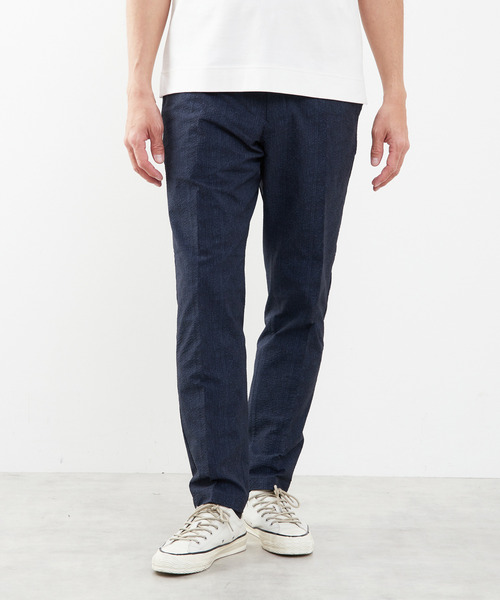 MEN'S MELROSE（メンズメルローズ）の「プリントテックサッカーコンフォートパンツ(セットアップ可)（スラックス・メンズ・チャコールグレー/ベージュ/ネイビー/ライトグレー・5/2/3/4）」の20枚目の写真