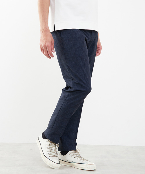 MEN'S MELROSE（メンズメルローズ）の「プリントテックサッカーコンフォートパンツ(セットアップ可)（スラックス・メンズ・チャコールグレー/ベージュ/ネイビー/ライトグレー・5/2/3/4）」の21枚目の写真