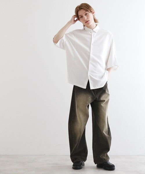 tk.TAKEO KIKUCHI(ティーケータケオキクチ)の「アソートドルマンシャツ(シャツ/ブラウス・メンズ・ホワイト/ライトグレー/ブラック/ベージュ系4/ブルー系4・02/03)」の13枚目の写真