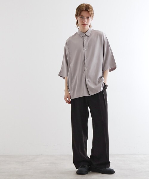 tk.TAKEO KIKUCHI(ティーケータケオキクチ)の「アソートドルマンシャツ(シャツ/ブラウス・メンズ・ホワイト/ライトグレー/ブラック/ベージュ系4/ブルー系4・02/03)」の16枚目の写真