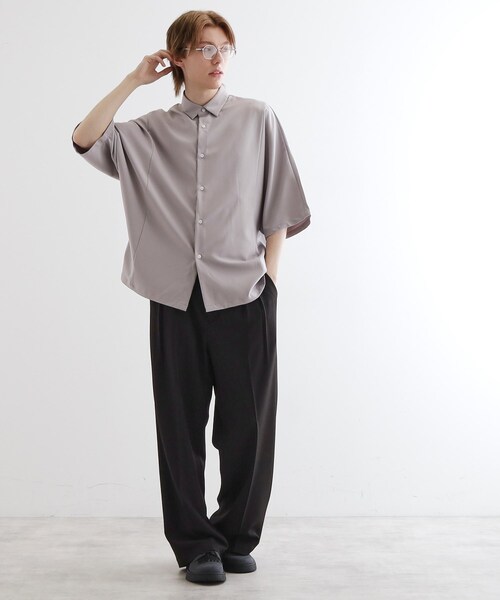 tk.TAKEO KIKUCHI(ティーケータケオキクチ)の「アソートドルマンシャツ(シャツ/ブラウス・メンズ・ホワイト/ライトグレー/ブラック/ベージュ系4/ブルー系4・02/03)」の17枚目の写真