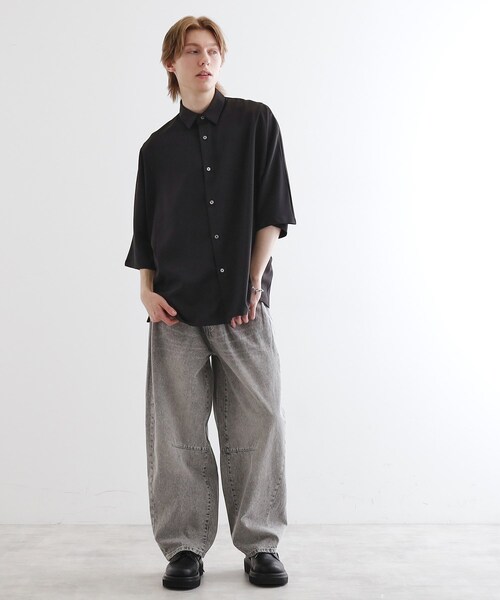 tk.TAKEO KIKUCHI(ティーケータケオキクチ)の「アソートドルマンシャツ(シャツ/ブラウス・メンズ・ホワイト/ライトグレー/ブラック/ベージュ系4/ブルー系4・02/03)」の20枚目の写真