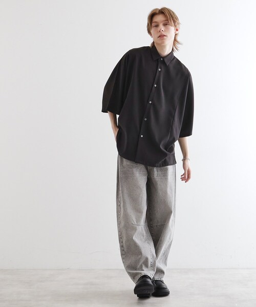 tk.TAKEO KIKUCHI(ティーケータケオキクチ)の「アソートドルマンシャツ(シャツ/ブラウス・メンズ・ホワイト/ライトグレー/ブラック/ベージュ系4/ブルー系4・02/03)」の21枚目の写真