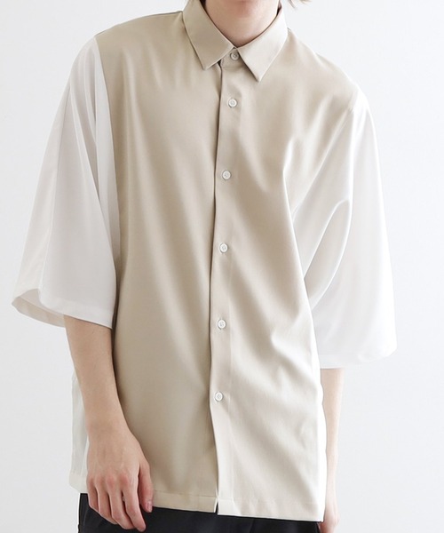 tk.TAKEO KIKUCHI(ティーケータケオキクチ)の「アソートドルマンシャツ(シャツ/ブラウス・メンズ・ホワイト/ライトグレー/ブラック/ベージュ系4/ブルー系4・02/03)」の4枚目の写真