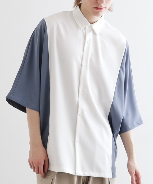 tk.TAKEO KIKUCHI(ティーケータケオキクチ)の「アソートドルマンシャツ(シャツ/ブラウス・メンズ・ホワイト/ライトグレー/ブラック/ベージュ系4/ブルー系4・02/03)」の5枚目の写真
