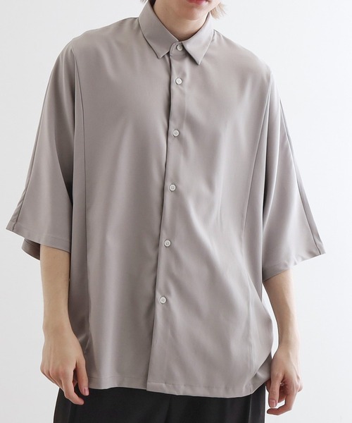 tk.TAKEO KIKUCHI(ティーケータケオキクチ)の「アソートドルマンシャツ(シャツ/ブラウス・メンズ・ホワイト/ライトグレー/ブラック/ベージュ系4/ブルー系4・02/03)」の1枚目の写真