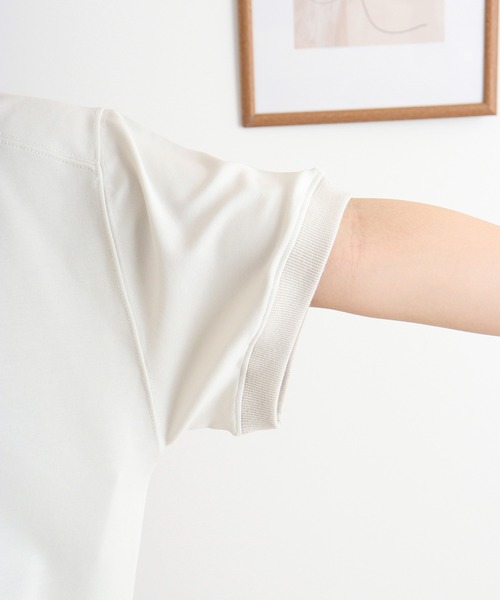 セール】EGLANTINE チェーンステッチ加工 半袖ロゴカットソー