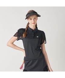 【VIVA HEART/GOLF】チューリップスリーブダブルメッシュ半袖ポロ