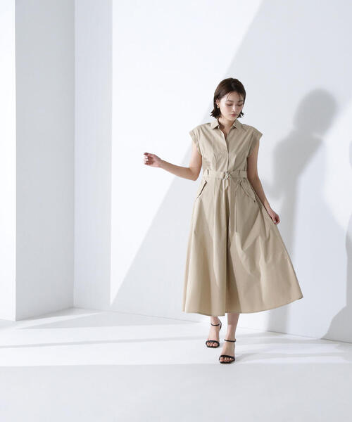 NATURAL BEAUTY BASIC（ナチュラルビューティーベーシック）の「◇ベルテッドポケットシャツワンピース（シャツワンピース・レディース・ネイビー/ベージュ/オレンジ・MEDIUM/SMALL/P/S）」の21枚目の写真