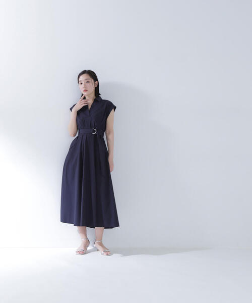 NATURAL BEAUTY BASIC（ナチュラルビューティーベーシック）の「◇ベルテッドポケットシャツワンピース（シャツワンピース・レディース・ネイビー/ベージュ/オレンジ・MEDIUM/SMALL/P/S）」の11枚目の写真