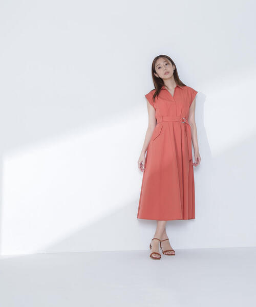 シャツワンピース ベルテッドポケットシャツワンピース セール】◇ベルテッドポケットシャツワンピース（シャツ