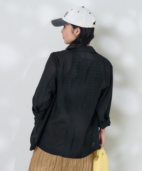 FREAK'S STORE(フリークスストア)の「シアージャケット/ダブルブレストジャケット(テーラードジャケット・レディース・ブラック/ピンク系その他/グレー・フリ-)」の22枚目の写真