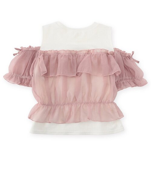 algy(アルジー)の「シアードッキング半袖トップス(Tシャツ/カットソー・キッズ・ピンク/チェック/オフホワイト・XXX-SMALL/MEDIUM/SMALL/X-SMALL/XX-SMALL)」の8枚目の写真