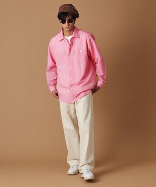 40ｃｔ＆525（フォーティーカラッツアンドゴーニーゴ）の「綿ラミー シアーシャツ（シャツ/ブラウス・メンズ・グリーン系/ピンク系・01/02/03/04）」の11枚目の写真