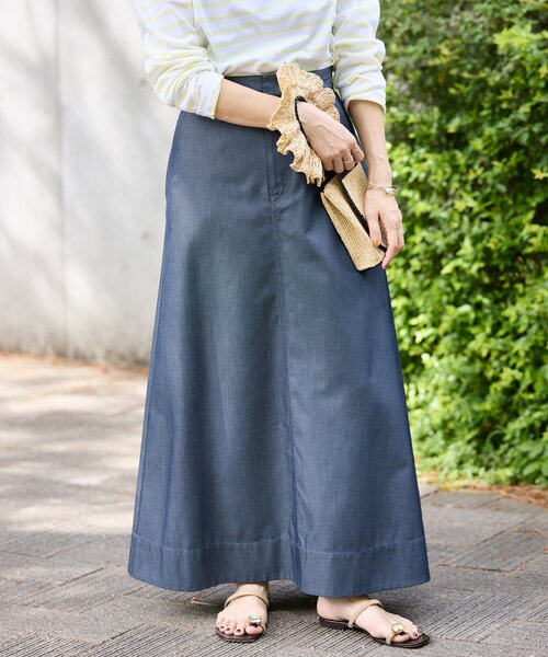 IENA（イエナ）の「Aラインデニムスカート（デニムスカート・レディース・サックスブルー/ブルー・34/36/38）」の8枚目の写真