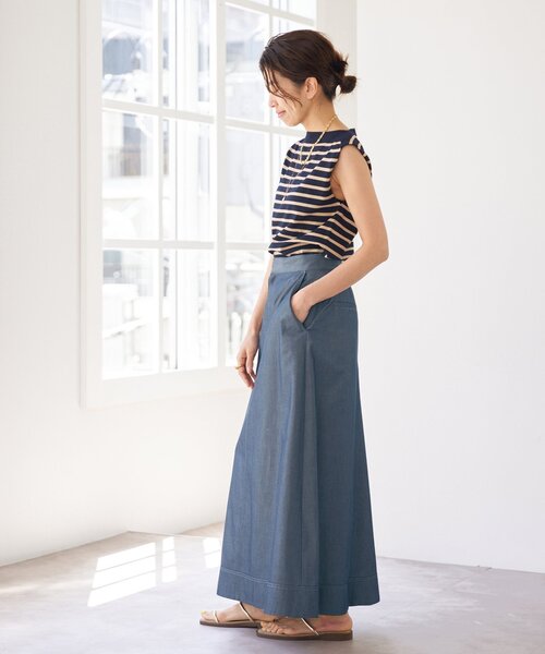 IENA（イエナ）の「Aラインデニムスカート（デニムスカート・レディース・サックスブルー/ブルー・34/36/38）」の20枚目の写真