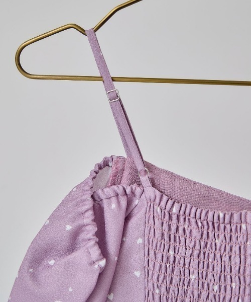 LANTINAM(ランティナム)の「Heart Pattern Ribbon Dress-ハート柄ワンピース(ワンピース・レディース・ピンク/ネイビー・MEDIUM/SMALL)」の8枚目の写真