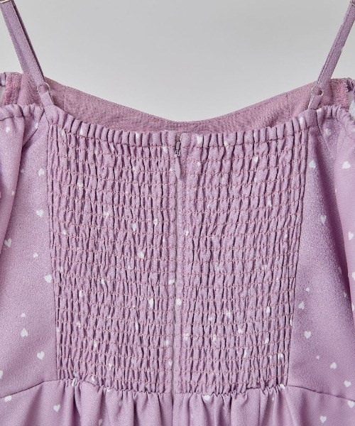 LANTINAM(ランティナム)の「Heart Pattern Ribbon Dress-ハート柄ワンピース(ワンピース・レディース・ピンク/ネイビー・MEDIUM/SMALL)」の10枚目の写真