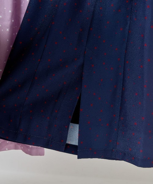 LANTINAM(ランティナム)の「Heart Pattern Ribbon Dress-ハート柄ワンピース(ワンピース・レディース・ピンク/ネイビー・MEDIUM/SMALL)」の4枚目の写真