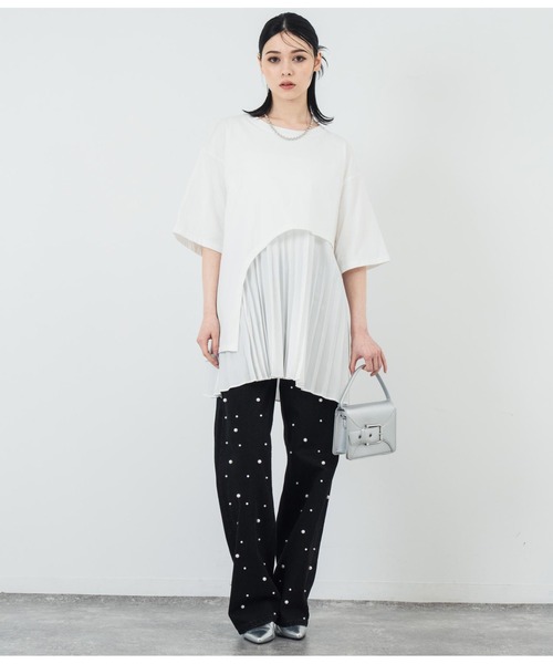 ANAP(アナップ)の「フロント パールライク ストレート デニム(デニムパンツ・レディース・ブルー/ブラック・FREE)」の10枚目の写真